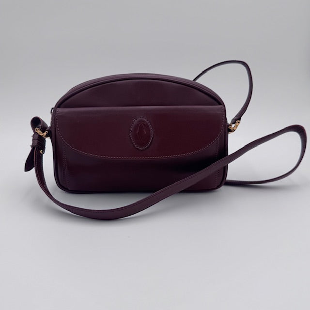 Cartier Must de Cartier Bordeaux Leather Camera Bag