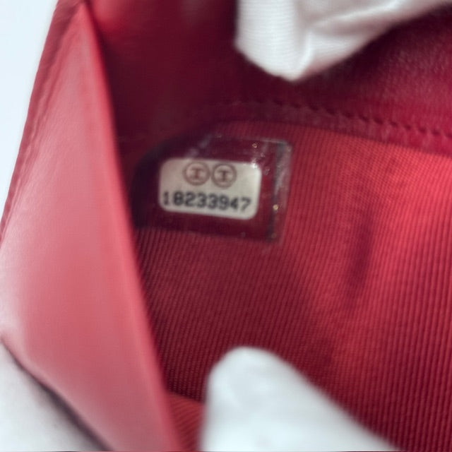 Chanel Quilted Zip-Around Wallet in Burgundy Lambskin