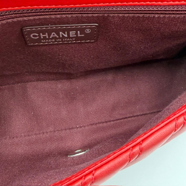 Chanel Medium Double Stitch Chevron Lambskin Flap Bag