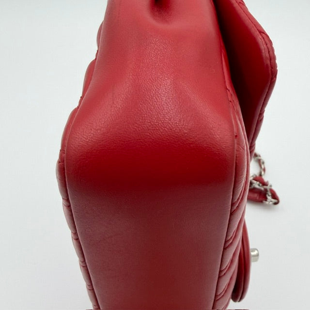 Chanel Medium Double Stitch Chevron Lambskin Flap Bag