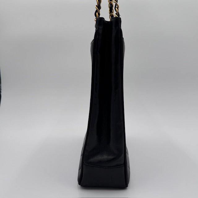 Chanel Black Quilted Leather Tote Bag