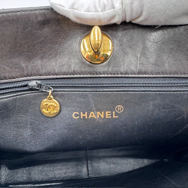 Chanel Black Quilted Leather Tote Bag