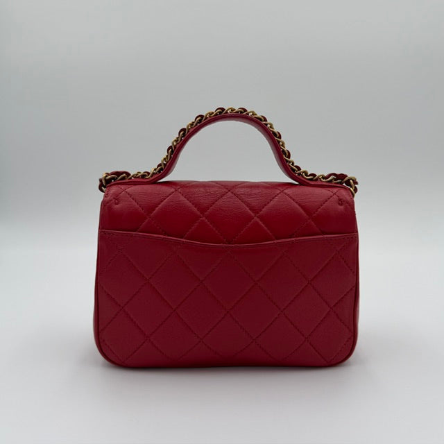 Chanel Chain Infinity Top Handle Flap Bag