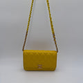 Chanel Yellow Quilted Leather Wallet on Chain (WOC) – Gold Chain Strap