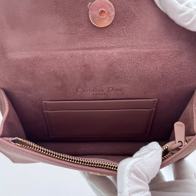 Dior Ultra-Matte Blush Saddle Belt Pouch Leather Bag