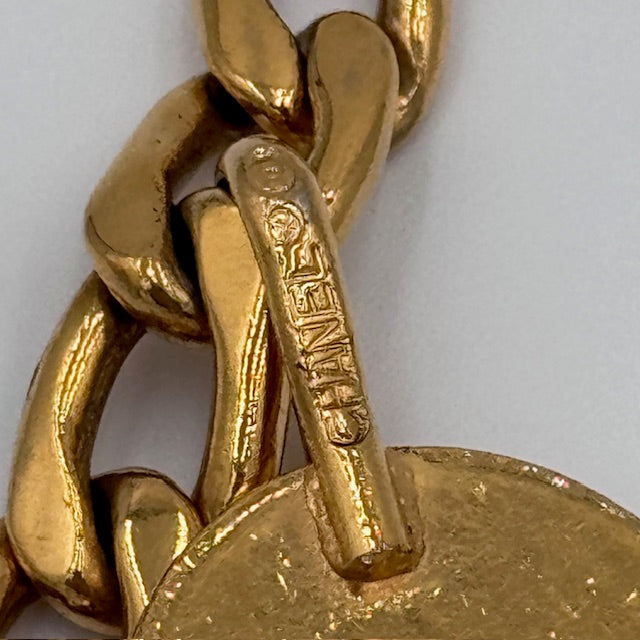 Chanel Vintage Gold-Tone Chain Belt with CC Medallion