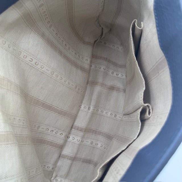 Gucci Blue Pebbled Leather Interlocking G Tote Bag