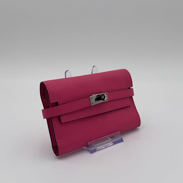 Hermès Kelly Short Wallet Rose Lipstick Epsom Leather Palladium Hardware