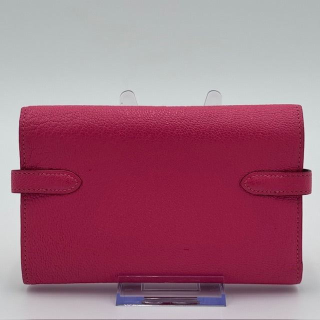 Hermès Kelly Short Wallet Rose Lipstick Epsom Leather Palladium Hardware