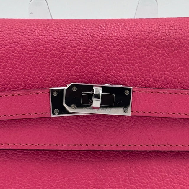 Hermès Kelly Short Wallet Rose Lipstick Epsom Leather Palladium Hardware