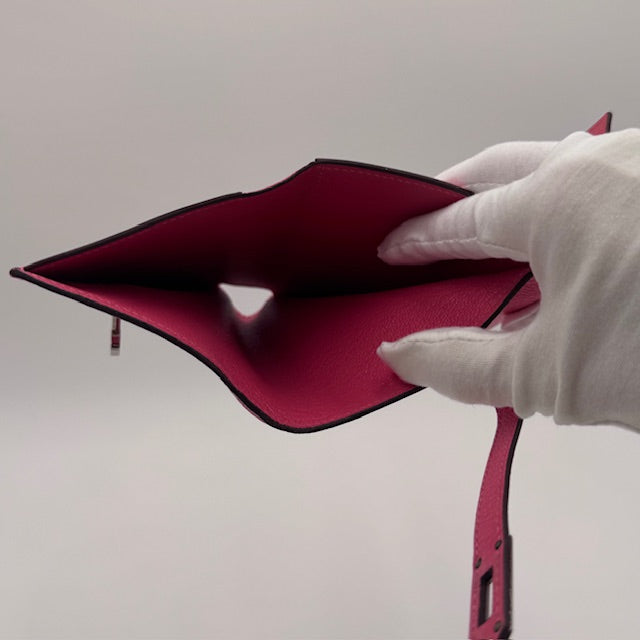 Hermès Kelly Short Wallet Rose Lipstick Epsom Leather Palladium Hardware