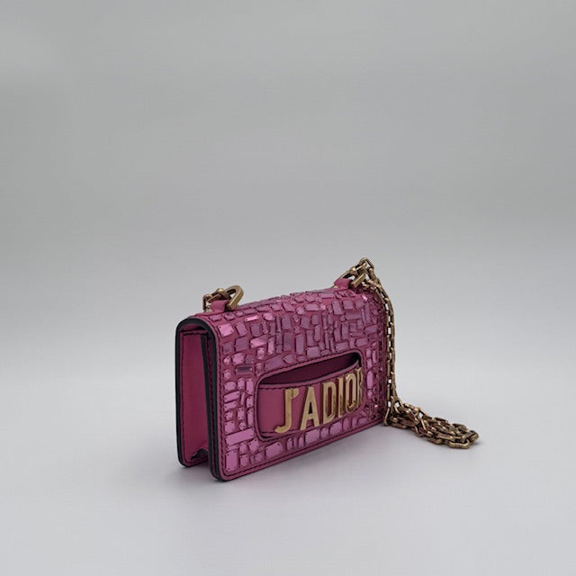 Dior J'ADIOR Pink Mirror Chain Clutch