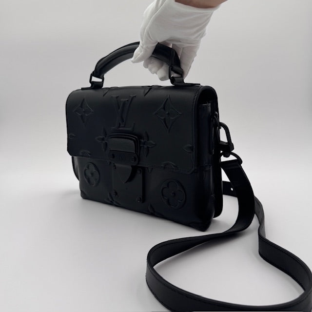 Louis Vuitton Monogram Seal Ambassadeur PM Black Leather Bag
