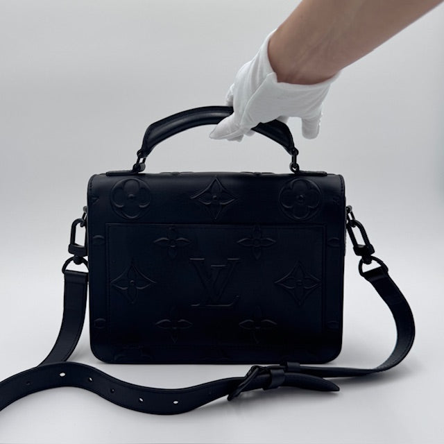 Louis Vuitton Monogram Seal Ambassadeur PM Black Leather Bag