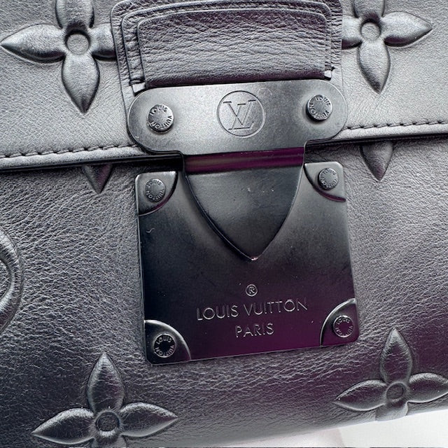 Louis Vuitton Monogram Seal Ambassadeur PM Black Leather Bag