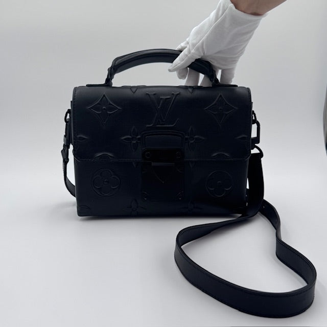 Louis Vuitton Monogram Seal Ambassadeur PM Black Leather Bag