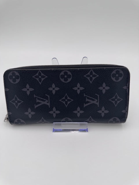 Louis Vuitton Monogram Eclipse Zippy Wallet – Black/Grey Canvas