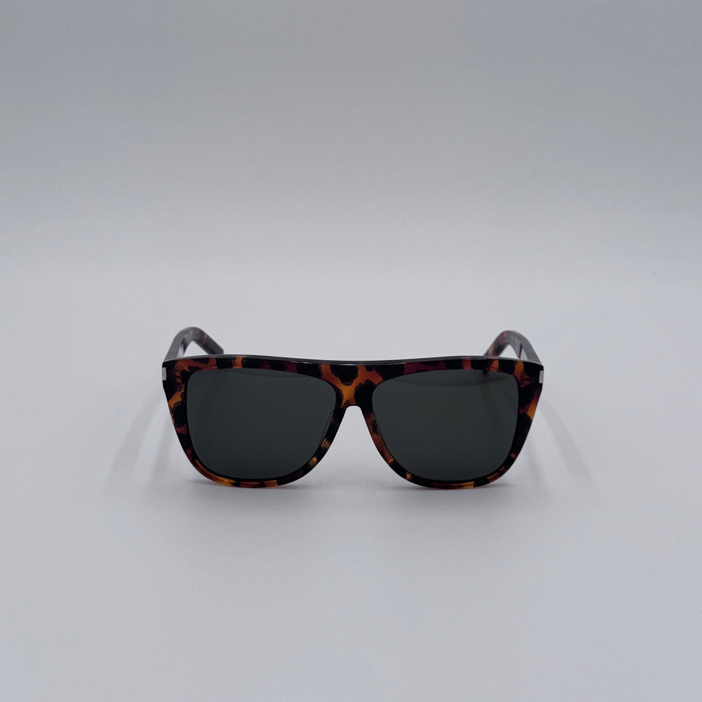 Saint Laurent Tortoiseshell Flat Top Sunglasses