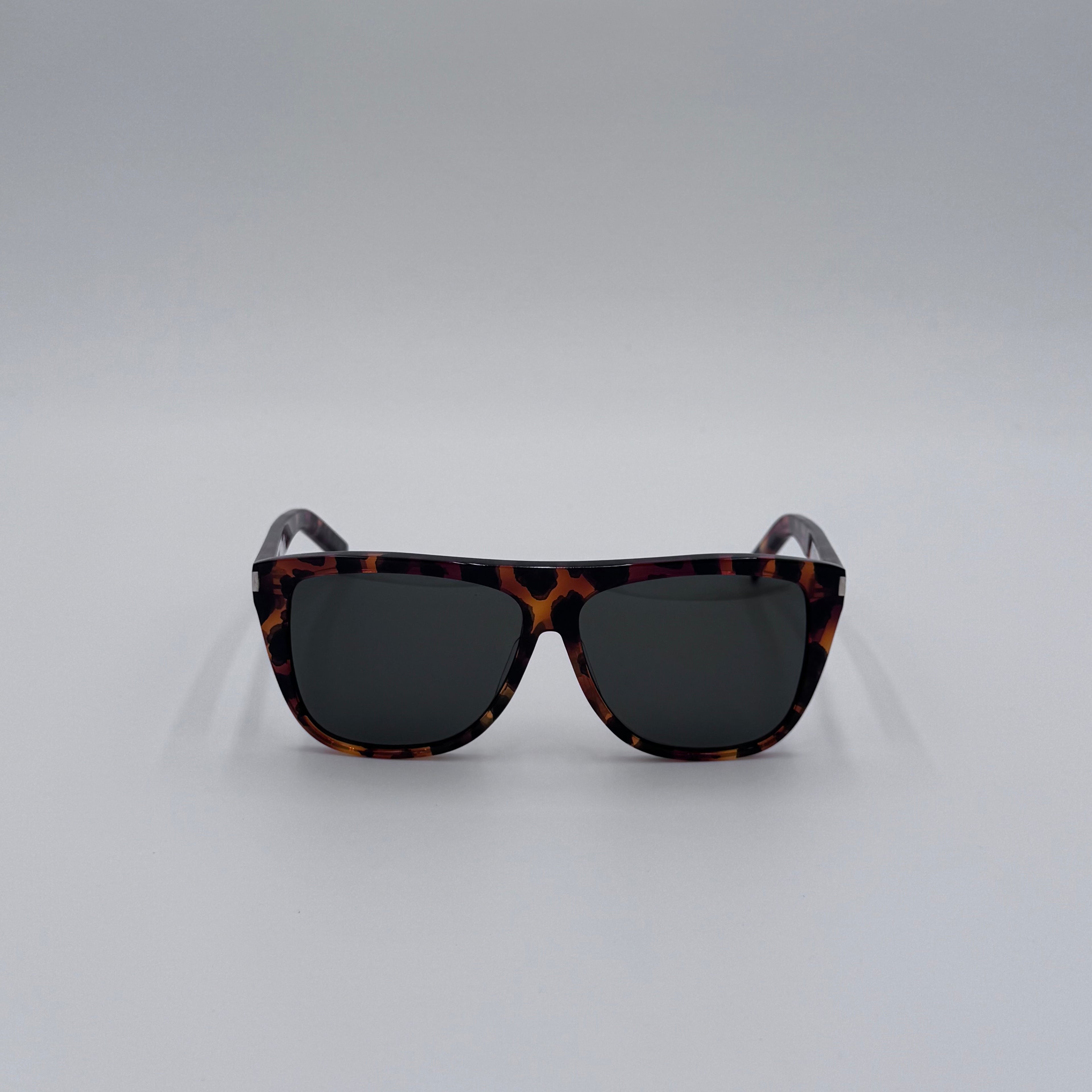 Saint Laurent Tortoiseshell Flat Top Sunglasses
