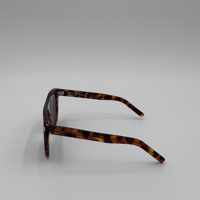 Saint Laurent Tortoiseshell Flat Top Sunglasses